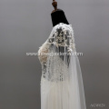 custom made ivory wholebody square neckline long train ball gown wedding dress beads